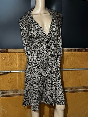 Leopard sweater coat
